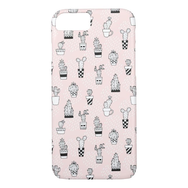 Cute Hand Drawn Cactus Pattern Case-Mate iPhone Case (Back)