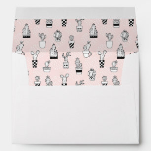 Cute Hand Drawn Cactus Pattern Envelopes
