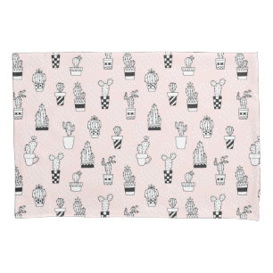 Cute Hand Drawn Cactus Pattern Pillowcase