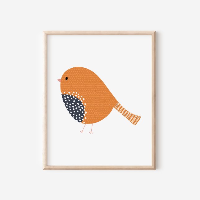 Cute Hand-Drawn Canary Bird Art Poster (Creator Uploaded)