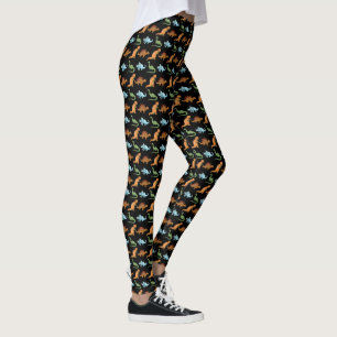 Cute Hand Drawn Dinosaur Pattern Leggings