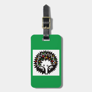 Cute hand drawn-  ECHIDNA -Aussie Wildlife Green Luggage Tag