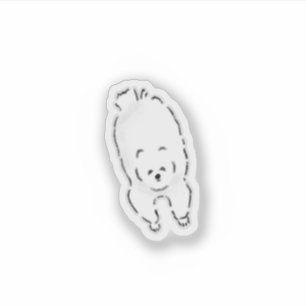Cute Hand Drawn Fluffy White Dog Lying Down