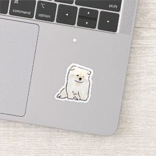 Cute Hand-Drawn Fluffy Winking Dog Illustration