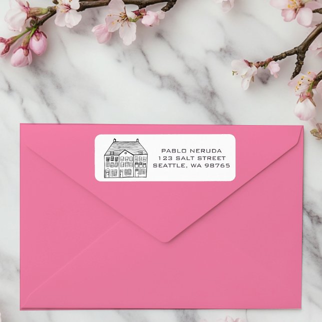 Cute Hand-drawn House CUSTOM Mailing RETURN ADDRES (Cute Hand-drawn House CUSTOM Return Address Mailing Label
)