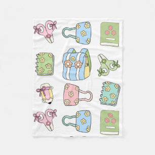Cute hand drawn illustrations for kids Nursery Fleece Blanket