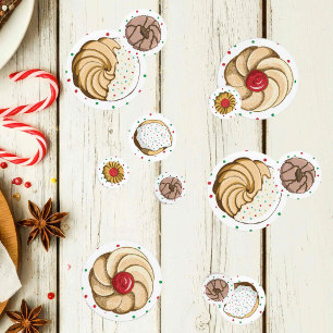 Cute Hand Drawn Italian Christmas Cookies Confetti
