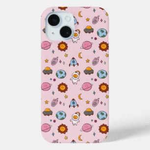 Cute Hand-drawn Little Planet iPhone 15 Case