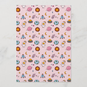 Cute Hand-drawn Little Planet Invitation