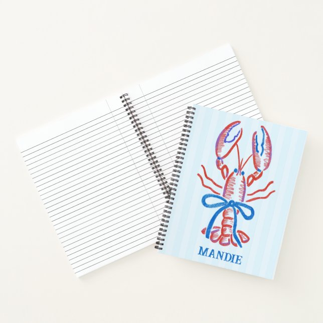 Cute Hand Drawn Lobster Notebook (Inside)