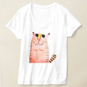 Cute Hand-Drawn Orange Tabby Cat Toddler T-Shirt