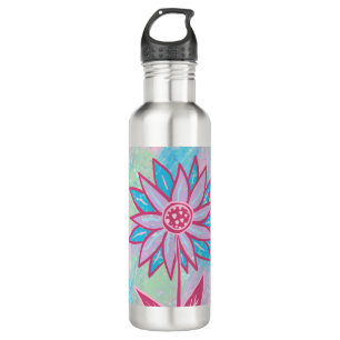 Cute Hand-drawn Pastel Flower 710 Ml Water Bottle