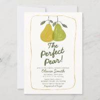 Cute Hand Drawn Perfect Pear Bridal Shower
