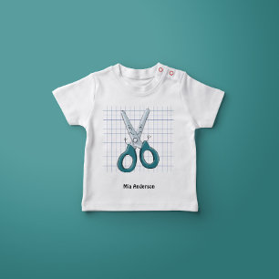 Cute Hand Drawn Scissors Name T-Shirt
