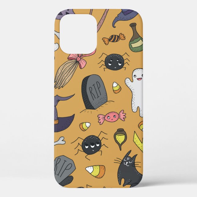 Cute hand drawn seamless patterns with cute hand d Case-Mate iPhone case (Back)