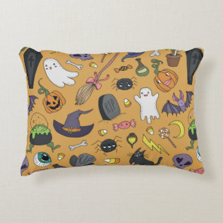 Cute hand drawn seamless patterns with cute hand d decorative cushion