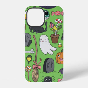 Cute hand drawn seamless patterns with cute hand d iPhone 12 case