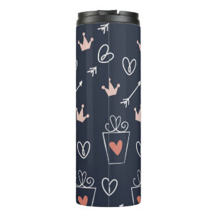 Cute Hand Drawn Shapes Pattern Thermal Tumbler