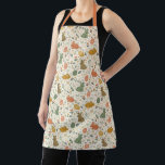 Cute Hand Drawn Spring Bunnies Apron<br><div class="desc">Hopping into spring! A sweet & decorative spring flower pattern, handdrawn and then digitally illustrated. --- Celebrate the magic of the season with this sweet Spring Bunnies and Eggs Pattern! This hand-illustrated design features adorable bunnies nestled among decorated Easter eggs and delicate floral accents. With its soft pastel palette and...</div>