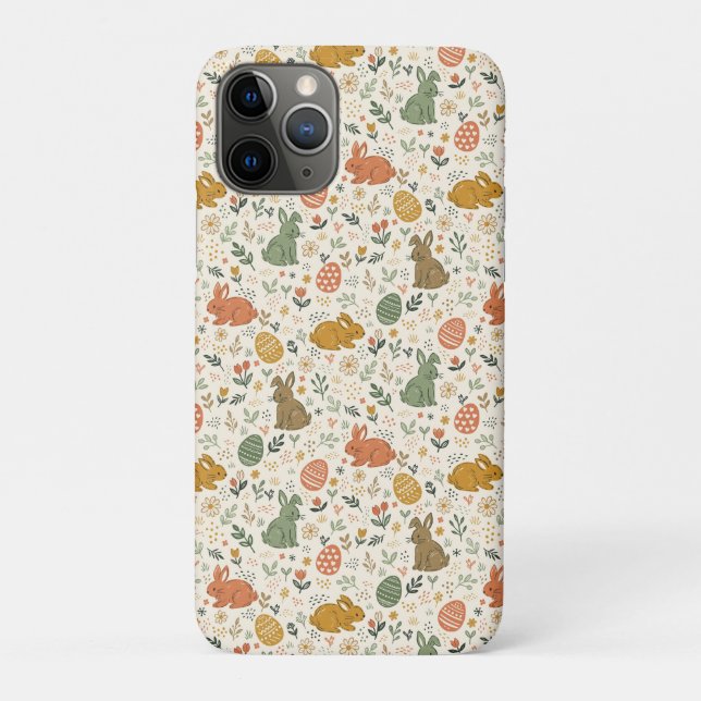 Cute Hand Drawn Spring Bunnies  Case-Mate iPhone Case (Back)