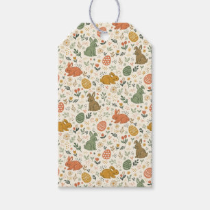Cute Hand Drawn Spring Bunnies Gift Tag