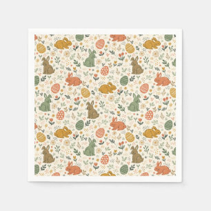 Cute Hand Drawn Spring Bunnies Napkins