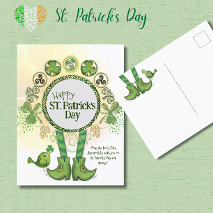Cute Hand Drawn St.Patrick Day Postcard