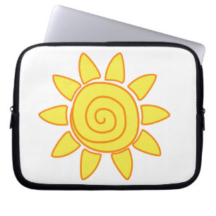 Cute Hand Drawn Sun Kids Drawing Illustration Laptop Sleeve