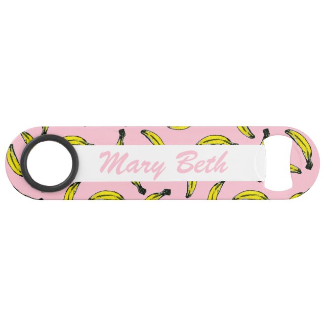 Cute Hand Painted Watercolor Bananas Monogram (Front (Horizontal))