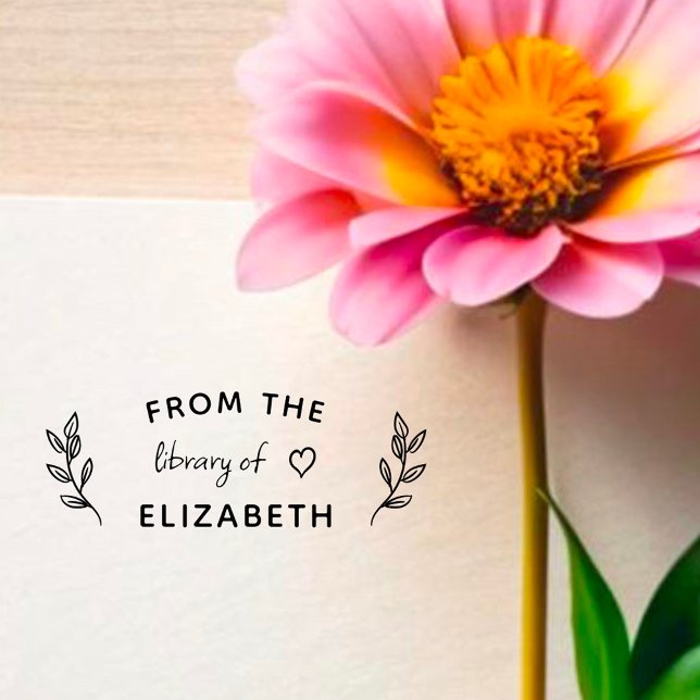 Cute Hand-Written Custom Book From The Library Self-inking Stamp (Creator Uploaded)
