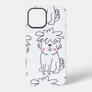 Cute handdrawn seamless pattern with cute doodle f iPhone 12 case
