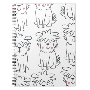 Cute handdrawn seamless pattern with cute doodle f notebook