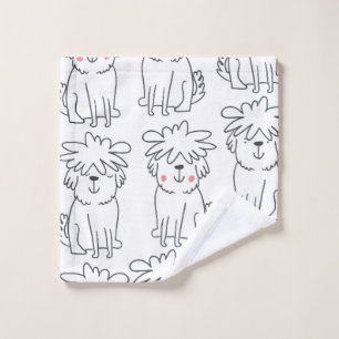 Cute handdrawn seamless pattern with cute doodle f wash cloth