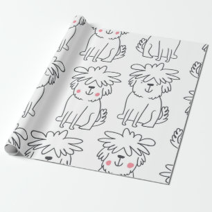 Cute handdrawn seamless pattern with cute doodle f wrapping paper