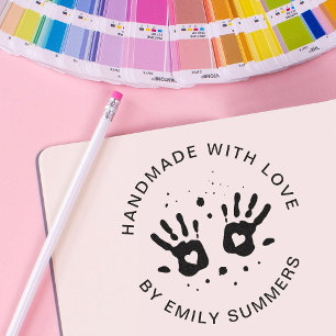 Cute Handmade Small Business or Kids Craft  Rubber Stamp