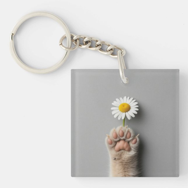 cute hand's cat keychain (Front)