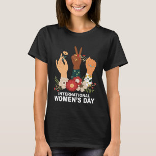 Cute Hands International Womens Day 8 March Happy  T-Shirt