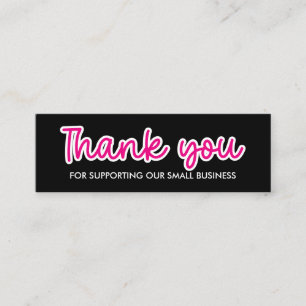 Cute Handwritten Business Thank you for your order Mini Business Card