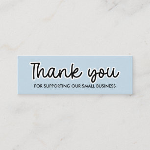 Cute Handwritten Business Thank you for your order Mini Business Card