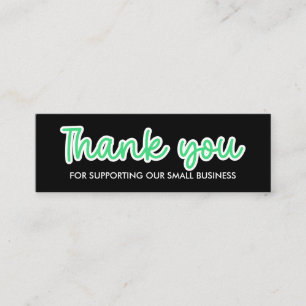 Cute Handwritten Business Thank you for your order Mini Business Card