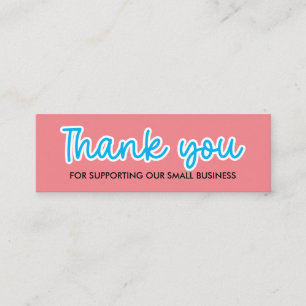 Cute Handwritten Business Thank you for your order Mini Business Card