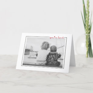 Cute Handwritten You're Loved Frame Valentine Holiday Card