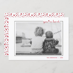 Cute Handwritten You're Loved Frame Valentine Invitation