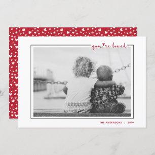 Cute Handwritten You're Loved Frame Valentine Invitation