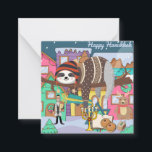 Cute Hanukkah Sloth Note Card<br><div class="desc">Adorable Hanukkah Sloth</div>
