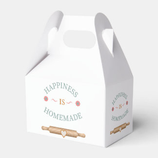 Cute Happiness Is Homemade Baking Quote Favour Box