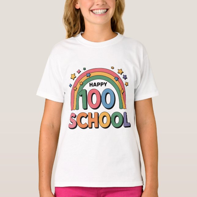 Cute Happy 100 Days of School Tee (Front)