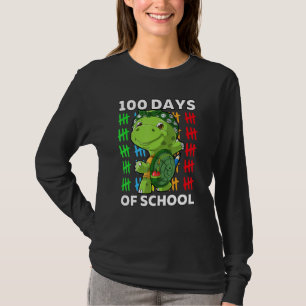 Cute Happy 100th Day Of School Turtle Teacher 100  T-Shirt