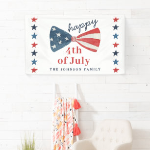 Cute Happy 4th of July Banner