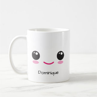 Cute Happy and Sassy Kawaii Face Customizable Mug